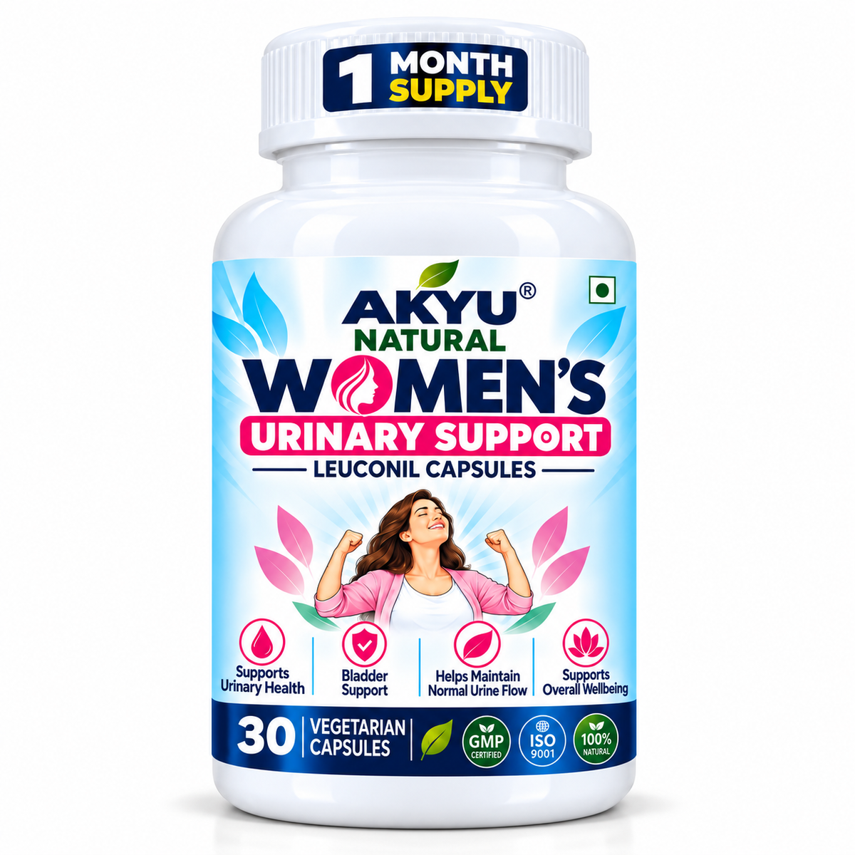 Women's White Discharge, Irregular Periods, Urine Infection (UTI) Support Capsule.