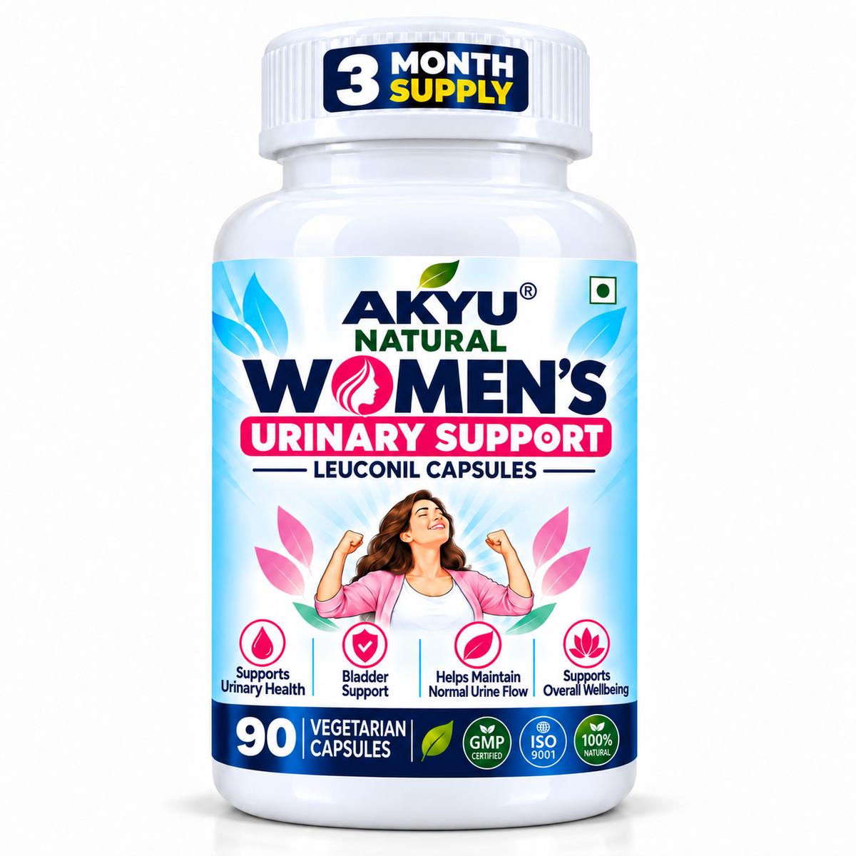 Women's White Discharge, Irregular Periods, Urine Infection (UTI) Support Capsule.