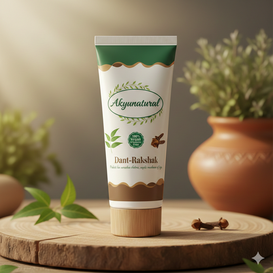 Akyunatural Dant-Rakshak Herbal Toothpaste – 100% Vegan Ayurvedic Oral Care