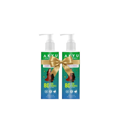 Akyu Natural Hair Oil Combo Pack (200ml × 2) – Herbal Hair Oil for Hair Fall Control